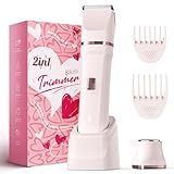 Risina Bikini Trimmer for Women - Painless Electric Razors for Silk Skin,Cordless Body Shaver with Ceramic Blade, Replaceable Lady Razor, IPX7 Waterproof & Easy Cleaning, Birthday Gifts for Women