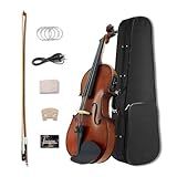 YoungMonic Electric Violin 4/4 Full Size Left Handed Violin For Beginners with Extra Strings Case and Bow Designed Fashioned From Maple and Spruce