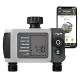 Orbit B-hyve XD 2-Port Smart Hose Watering Timer - Features Dual Outlet Irrigation Control - App Controlled Watering Timer with Bluetooth - Weatherproof Battery Powered - 24632