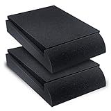 Liquid Stands Studio Monitor Sound Isolation Pads for Speakers 5" High-Density Speaker Foam Pads That Prevents Vibrations Angled Speaker Riser - Acoustic Speakers Isolation Pad for Floor, Desktop