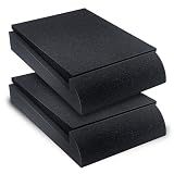 Liquid Stands Studio Monitor Sound Isolation Pads for Speakers 5" High-Density Speaker Foam Pads That Prevents Vibrations Angled Speaker Riser - Acoustic Speakers Isolation Pad for Floor, Desktop