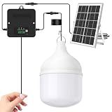 APILAB Solar Shed Light Indoor Outdoor, 2200LM Pendant Light Daytime Available with Pull String, Dusk to Dawn Solar Indoor Lights, 3 Lighting Modes, IP65 Waterproof for Barn, Gazebo, Shop, Garage