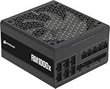 CORSAIR RM1000x ATX 3.1 PCIe 5.1 Ready Fully Modular 1000W Power Supply – Low-Noise, Cybenetics Gold Efficiency, Native 12V-2x6 Connector – Black