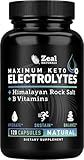 Zeal Keto Electrolyte Capsules - 120 Capsules | Keto Electrolytes Tablets for Rehydration | B-Vitamins + Pink Himalayan Salt | Potassium, Zinc, Magnesium, Sodium | Hydration Supplement
