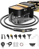 Gautye Steam Cleaner, 3 Level Adjustable Handle, 10s Heat Up, 2.11 Quarts Tank, Handheld Steam Cleaner with 18 pcs Accessories, Steam Cleaner for Home for Floor, Dirt, Grease, Grout, Tile, Car