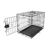Amazon Basics - Durable, Foldable Metal Wire Dog Crate with Tray, Single Door, 30 x 19 x 21 in, Black