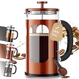 Veken French Press Coffee Maker,No Plastic Touching Cafe,34oz 1L Cafetera