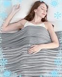 Ailemei Direct Cooling Throw Blanket for Hot Sleepers,Gray,50"x70"