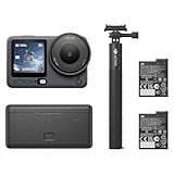DJI Osmo Action 6 Enhanced Combo, 8K Waterproof Action Camera with 1/1.1" Square Sensor, Variable Aperture of f/2.0–f/4.0, Extended Battery Life with 2 Batteries, 1.5m Extension Rod, Battery Case