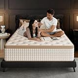 MOOA 12 Inch Queen Mattress - Mattress Hybrid Cooling Gel Memory Foam & Pocket Coils,Medium Firm Mattress in a Box for Ergonomic Spinal Support,Motion Isolation & Edge Support for Side & Back Sleepers