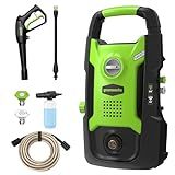 Greenworks Compact Electric Pressure Washer, 1.2 GPM (CSA Certified, Lightweight, 20 FT Tangle-Free Hose, 35 FT Power Cord) Great For Cars, Fences, Patios, Driveways, Decks and Patios