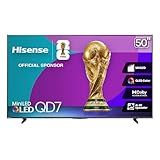 Hisense 50" Class QD7 Series Mini-LED 4K UHD Smart Fire TV (50QD7QF, 2025 Model) - QLED, HDR10+, Dolby Vision, Dolby Atmos, Game Mode Plus, ALLM, Alexa Built in with Voice Remote, Streaming TV, Black