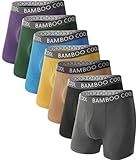 BAMBOO COOL Men's Ultra ComfortSoft Underwear, Moisture Wicking & Breathable No Ride Up Boxer Briefs with Fly, Multipack
