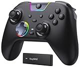 EasySMX X05Pro Wireless PC Controller – Quiet-Press Buttons, 2-Stage Impulse Triggers, 2 Programmable Buttons, Hall Joysticks, 1000mAh Battery, 1000Hz Polling Gaming Controller for PC/Switch/Android/iOS