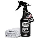 CAR GUYS Hybrid Spray Wax | Advanced Car Wax | Long Lasting and Easy To Use | Safe on All Surfaces | 18 Oz Kit with Towel