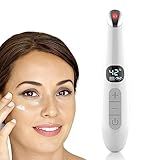 Vowleike Eye Lift Wand, 3 in 1 Vibrating Red Light 98°F to 113°F LCD Display Eye Massager for Dry Eyes, Dark Circles and Puffiness, Electrical Face, Neck Sculpting Pen for Fine Lines and Wrinkles