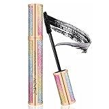 4D Silk Fiber Lash Mascara - Luxuriously Longer, Voluminous Eyelashes, Waterproof Tubing Mascara in Black, Natural Lengthening, Smudge-proof, Hypoallergenic, No Clumping, Easy to Apply & All Day Full