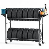 KUQAE Tire Storage Rack, Rolling Tire Rack for Garage
