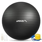 APEXUP Yoga Ball, 660 lbs Anti-Burst Exercise Ball with Pump, 5 Sizes
