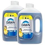 Dawn Platinum Refill Jug Dish Soap, Fresh Rain Scent Liquid Dishwashing Detergent Powerful Dawn Dish Soap for Tough Grease Removal Dishwashing Liquid Value Pack, 51.5 oz (Pack of 2)