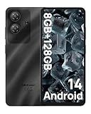 Ulefone Note 21 Unlocked Phones, 8GB+128GB/1TB Expansion Android 14, Octa Core, 6.56 inch HD+, 13MP + 8MP Camera, 5000mAh, Dual 4G Unlocked Smartphone, Fingerprint/Face ID, Widevine L1, Black