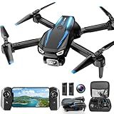 Drone with 1080P Camera, Foldable Remote Control Quadcopter for Adults Beginners, Mini Drone with Stable Hover, Waypoint Fly, 3D Flips, One Key Start, 2 Batteries, Easy to Fly Indoors & Outdoors