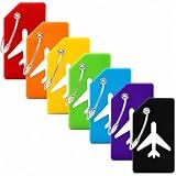 7 Pack Silicone Luggage Tags for Suitcases,TSA Approved Travel Tag,Colorful