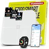 Professional 25 Metrics Smart Scale for Body Weight with BMI, Body Fat, Muscle Mass, Digital Weight Composition Scale & Body Fat Percentage Mass, Bluetooth, Apple Health Compatible, 400lb, White