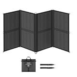 Renogy 200W Portable Solar Panel Blanket, 25% High Efficiency N-Type Foldable Solar Charger for Power Station, Lightweight 8-Fold Space Save, USB-A Type-C Output, For Camping, RV, Pickup Truck, Marine