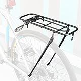 GRELiving Bike Rear Rack Lightweight Bike Cargo Rack with Adjustable Height for 26"-29"/700C Bikes for Mountain Bike/Road Bike/City Bike