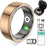 BohoJoc Smart Ring for Women Men,Fitness Tracker Ring with Heart Rate, Sleep Monitoring, Blood Oxygen, Step Counting for iOS and Android, No Subscription Fee, Waterproof(Rose Gold, 10)