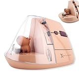 X9 Performance Wireless Vertical Ergonomic Mouse - Click with Capybara - (BT + 2.4G) Up to 4000 DPI, 6 Button, Rechargeable - Bluetooth Ergonomic Vertical Mouse Wireless - for Mac and PC - Brown