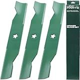 UDC Parts Lawn Mower Blades for 48 Inch Husqvarna 532180054 YTH24V48 YTH2348 YTA24V48 YTH24K48 / High Lift Mulching Blades Fits Craftsman Poulan Replaces OEM no. 180054 173920 532173920/3 Pack