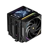 Thermalright Peerless Assassin 120 Vision MAX ARGB Black CPU Air Cooler, Twin Tower Radiator 2150RPM,480x854 Resolving Power IPS Screen with 5’’,Computer Cooler for Intel lga1851/1700/115x,AM4/AM5