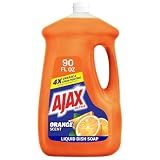 Ajax Ultra Liquid Dish Soap, Triple Action, Orange Scent, 90 fl oz