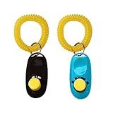 SunGrow 2-Pack Dog Clicker for Training with Wrist Bands, 2 Inches Multicolor, Pet Cat Dog Training Clickers & Behavior Support, Convenient and Effective Clicker Training Tools for Puppy or Cat