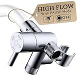 G-Promise All Metal High-Flow Shower Diverter Valve with Holder (Chrome)