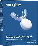 Auraglow Teeth Whitening Kit, LED Accelerator Light, 35% Carbamide Peroxide Teeth Whitening Gel, 20+ Whitening Treatments, Whitens up to 10 Shades in 7 Days