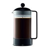 Bodum 34oz Brazil French Press Coffee Maker, High-Heat Borosilicate Glass, Black - Made in Portugal