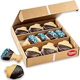 Stern's Bakery Hanukkah Cookie Gift Box (10 Cookies) Menorah & Dreidel Shortbread Chocolate Cookies – Gourmet Holiday Food Gifts for Kids, Adults & Corporate Kosher, Nut-Free
