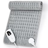 Heating Pad,Electric Heating Pads,Heating Pad for Back,Silvergray,24x12In