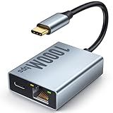 ELECTOP 1000Mbps Ethernet Adapter for Chromecast with Google TV, USB Type C to RJ45 Gigabit Ethernet Network Adapter Compatible with Google TV Chromecast HD/4K and More Streaming Sticks