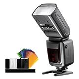 PHOTOOLEX Camera Flash for Canon Nikon Sony Panasonic Olympus Fujifilm Pentax Sigma Minolta Leica and Other SLR Digital and Digital Cameras with Single Contact Hot Shoe