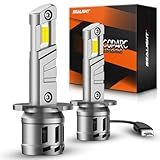 SEALIGHT H1 Fog Bulbs, 40000LM 6500K Cool White, 1:1 Mini Size, H1 Bulb Light with 13000RPM Cooling Fan, 3 Mins Plug-N-Play, IP67 Waterproof Non-polarity, Pack of 2