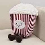 VigorSpring Popcorn Shaped Plush Pillow - Cute Plushies Movie Theme Decorative Pillow, Fun Pillows for Couch Sofa Chair Room Decor