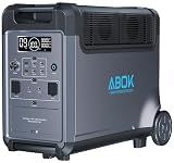 ABOK Ark3600 Portable Power Station with 400W Solar Panel,2000W Solar Input