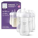 Philips Avent Natural Baby Bottles, Fast Flow, 11 oz, BPA-Free, 4-Pack
