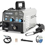 AZZUNO MIG Welder,Flux Core Welder Machine 110V 130Amp, Gasless MIG Welding Machine IGBT Inverter Welder Portable Wire Feed Welder (110V)