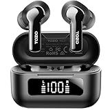TOZO Hybrid Active Noise Cancelling Wireless Earbuds with 6 Mics AI Clear Call Ear Buds 55H Playtime with LED Display 32 Preset EQs via APP Bluetooth 5.3 IPX8 Waterproof in Ear Headphones