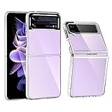ZIULQIK for Samsung Galaxy Z Flip 3 Case, Clear Shockproof Zflip3 Phone Cover, Slim Thin Protective Silicone Cases for Flip3 5G Phone - Transparent
